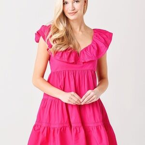 Saylor Pink Ruffled Dress